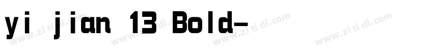 yi jian 13 Bold字体转换